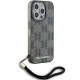 Karl Lagerfeld iPhone 15 Pro Case IML Mono KL Pattern & Cord, Black
