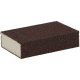 Abrasive dishwashing sponge brown