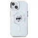 Karl Lagerfeld IML Metal Choupette Head MagSafe Case for iPhone 15, White
