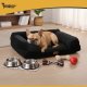 Purlov S Ergonomic Pet Bed 65x55x18 cm, Black