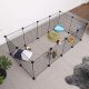 Modular Small Animal Playpen Enclosure for Hamsters and Guinea Pigs, Black