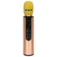 Wireless Karaoke Microphone for Kids with Bluetooth Speaker 2000mAh SD USB, Gold