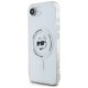 Karl Lagerfeld IML Metal Choupette Head MagSafe vāciņš iPhone 16e, Balts
