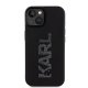 Apple iPhone 15 6.1\'\' Karl Lagerfeld 3D Rubber Glitter Logo Cover Case, Black