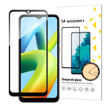Wozinsky Full Glue Tempered Glass for Xiaomi Redmi A1+ 9H with Black Frame