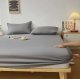 Хлопковая трикотажная простыня на резинке Ruhhy 180x200 см, серая