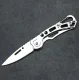 Folding Knife with Carabiner AG923A, Silver