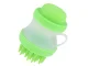Silicone Bath Brush for Dogs and Cats with Shampoo Dispenser, 125ml, Green