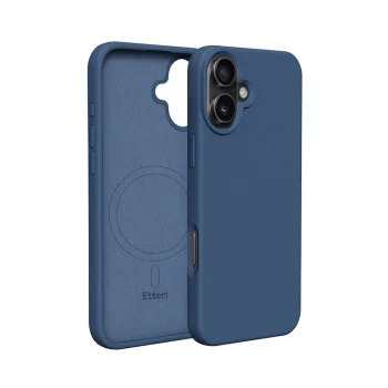 Silicone Case Etteri Silicone Mag for Apple iPhone 16 6.1", Dark Blue