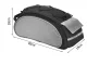 Large Bicycle Carrier Bag, 13L, Black/Grey