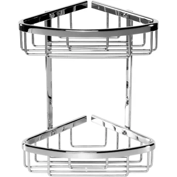 Tesa Aluxx Two-Tier Corner Shower Shelf 40205, Chrome