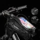 Rockbros B68-1 Frame-Mounted Bicycle Bag with Phone Pocket 1.7L, Black