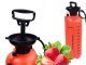 Hand pressure garden sprayer with long lance, 10L, shoulder strap, orange