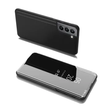 Clear View Case Flip Cover for Samsung Galaxy S22+ (S22 Plus), Black