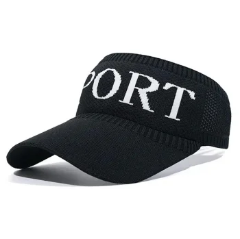 Sport Sun Visor with Elastic Band, Black