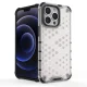 Hibridinis dėklas iPhone 13 Pro su korių raštu ir TPU rėmeliu, raudonas