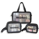 Washbag Waterproof Travel Makeup Bags, Set Of 3 Pieces