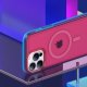 Apple iPhone 13 6.1\'\' Kingxbar PQY Fluorescence Series Magnetic MagSafe Case Cover, Pink