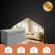 Ruhhy Folding Storage Ottoman, 60x30x30 cm, Grey