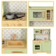 Children Kids Toy Wooden Kitchen With Accessories, 86cm