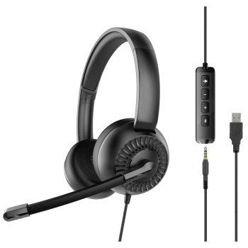 Компьютерная гарнитура Speedlink METIS USB Stereo Headset 3.5mm с USB-звуковой...
