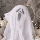 Hanging Halloween Ghost Decoration, 65 cm, Black and White