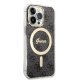 Guess 4G Print MagSafe Bundle for iPhone 13 Pro: Case + Charger, Black