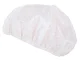 Reusable Shower Cap for Women, Waterproof Bath and Spa Hair Cap, Universal Fit, White