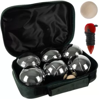 Kruzzel Boules Pétanque Set (6 Balls + Case)