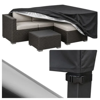 Gardlov Garden Furniture Protective Cover 205x160x70 cm, Black
