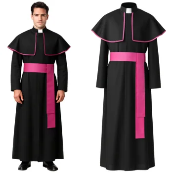 Ruhhy Bishop Costume XL/XXL, Black/Pink