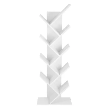 Modern Tree Bookshelf Display Storage Rack, White