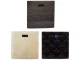 Electronic Glass Bathroom Scales with LCD Display, 180kg, Black/Gold