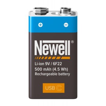 Аккумуляторная батарейка Newell NL3465 9V USB-C 500mAh