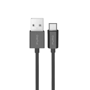 Puro TPE 12W USB-A to microUSB Cable 1m - Black