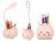 Kids LED Night Light with Organizer and Phone Stand, Pink