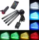 RGB LED Car Interior Lights 4x9 with Remote and Music Sync