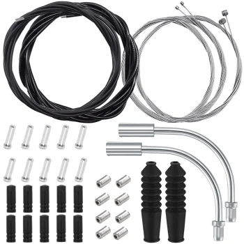 Bicycle Brake and Shift Cable and Housing Set with End Caps and Noodles