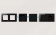 Double Switch Frame Avatto TS20 Black Glass 55x55mm