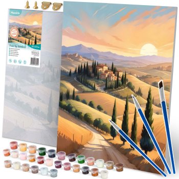 Massido Paint by Numbers Landscape Art Kit 40x50 cm - Scenic Painting Set