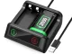 Xbox Controller Battery Pack 2x 2650mAh and Charger Series X S, Black Green