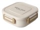 Bento Box for Adults and Kids, Lunch Container with 3 Compartments and Utensils, beige