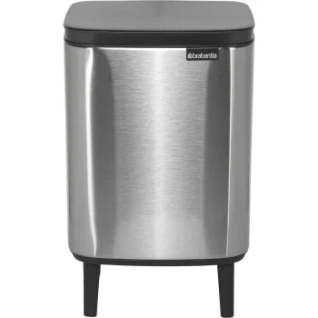 Brabantia Bo Hi Waste Bin 7 L, Matt Steel Fingerprint Proof