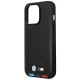 Apple iPhone 14 Pro 6,1\" BMW Leather Stamp Tricolor Case Cover (Bmhcp14l22ptdk), Black