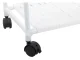 Mobile Storage Cart on Wheels, 4 Tiers with Hooks, 86x56x26.5 cm