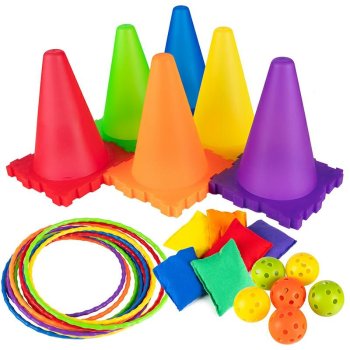 Veiklības spēle bērniem 3-in-1 Gredzenu mešana mērķī