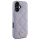 Guess iPhone 16 Case Quilted Metal Logo, Light Purple