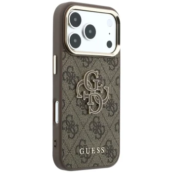 Guess 4G & Big Resin Logo Case for iPhone 17 Pro / 18 Pro - Brown