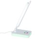 LED Desk Lamp with USB, Touch Control and RGB Backlight, White