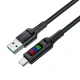 Acefast C7-04 USB-A to USB-C Cable with Display 60W 1.2m Black